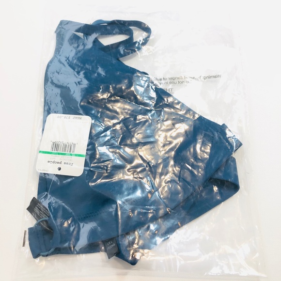 Free People Midnight Cowboy Dark Teal Oh Scuba Bra - Picture 5 of 15